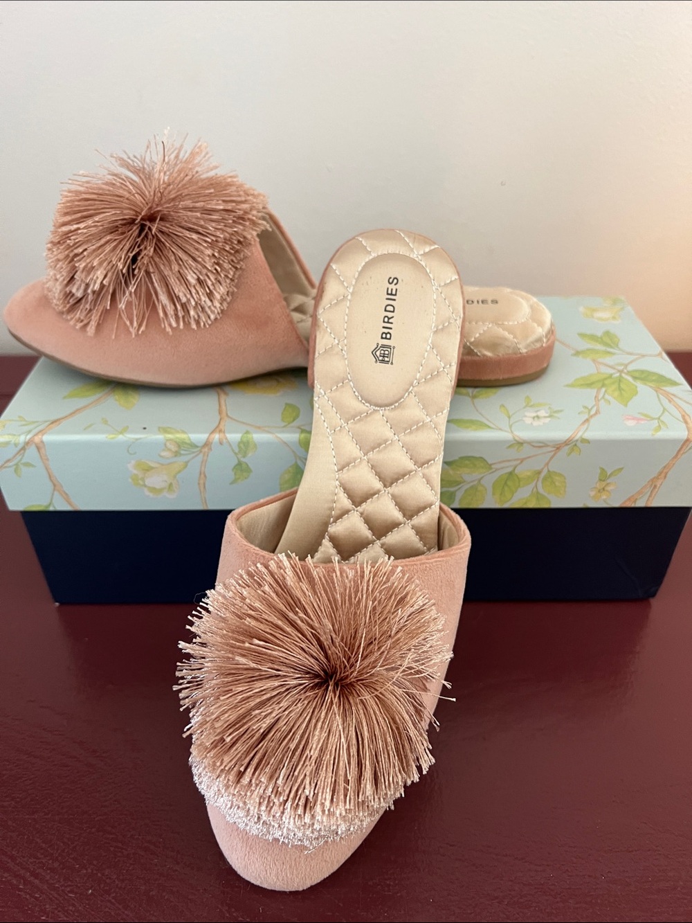 Birdies ‘The Songbird’ Slippers Blush - Size 7